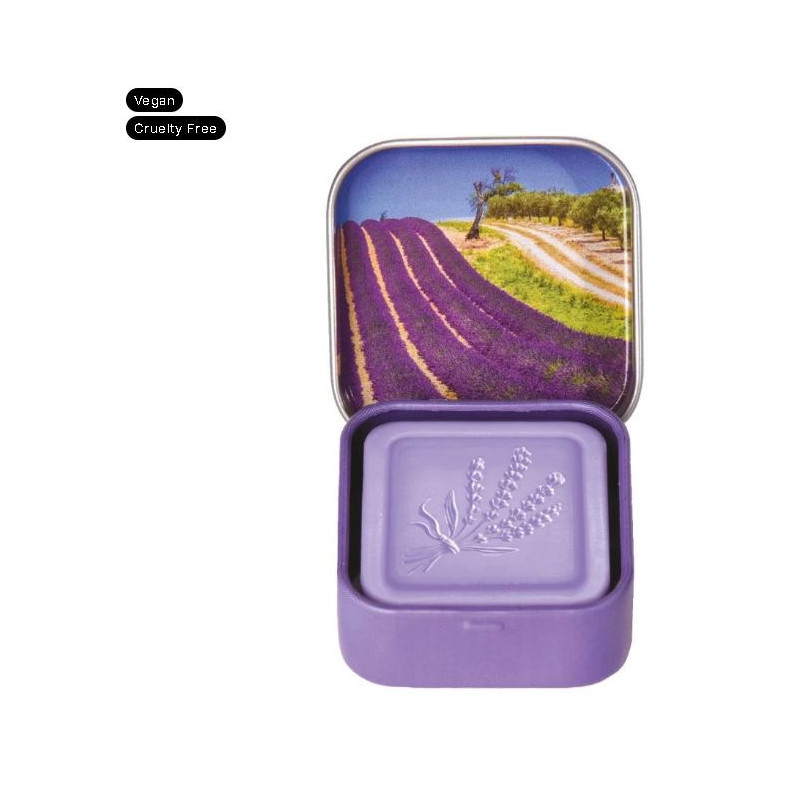 Esprit Provence Tuhé mýdlo v plechové dóze Levandule 25 g Esprit Provence Tuhé mýdlo v plechové dóze Levandule 25 g