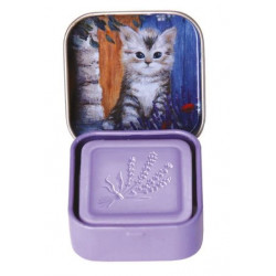 Esprit Provence Tuhé mýdlo v plechovce Levandule kotě 25 g