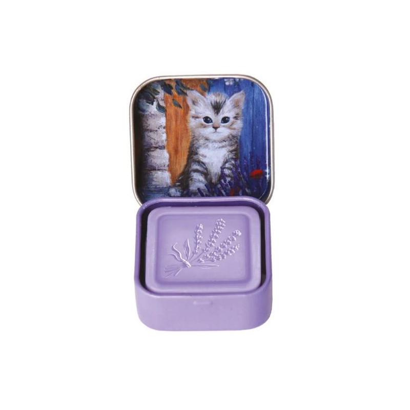Esprit Provence Tuhé mýdlo v plechovce Levandule kotě 25 g Esprit Provence Tuhé mýdlo v plechovce Levandule kotě 25 g